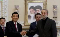 Chủ tịch nước Trương Tấn Sang hội kiến Chủ tịch Quốc hội Iran