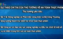 Dự thảo Chỉ thị của Thủ tướng về an toàn thực phẩm