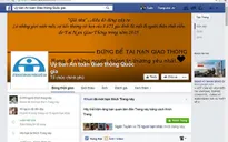 Ủy ban ATGT Quốc gia tiếp nhận thông tin qua Facebook