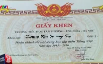 Âm thầm thu hồi giấy khen có danh hiệu lạ