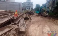 Ngổn ngang hiện trường thi công mương thoát nước La Pho - Cống Đõ