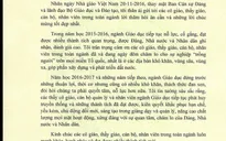 Bộ trưởng Bộ Giáo dục và Đào tạo gửi thư chúc mừng các nhà giáo nhân ngày 20/11