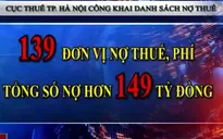 Hà Nội tiếp tục công khai danh sách 152 đơn vị nợ thuế