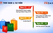 Ngày hội mua sắm Online Friday sẽ diễn ra vào ngày 2/12