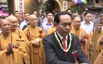 Chủ tịch nước Trần Đại Quang dự Đại lễ Phật đản tại Chùa Quán Sứ