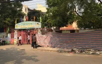 Hiện trường vụ sập tường trường mầm non ở Hà Nội khiến 2 người thương vong