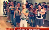 Cư dân mạng phát sốt vì điệu nhảy bồng con của các ông bố Mỹ