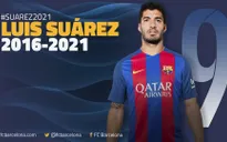 Barcelona gia hạn hợp đồng với Suarez, tiếp tục chờ Messi