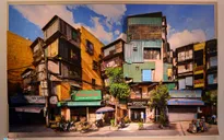 Nhà tập thể cũ đẹp ngỡ ngàng qua tranh 3D