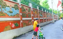 Người dân biến tường rác thành tranh nghệ thuật