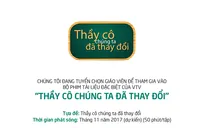 Khởi động chương trình Thầy cô chúng ta đã thay đổi