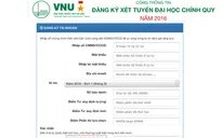 Làm thế nào để đăng ký xét tuyển đợt 1 vào Đại học Quốc gia Hà Nội?