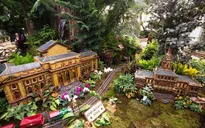 Kỳ thú triển lãm xe lửa trong vườn thực vật thu nhỏ tại Mỹ