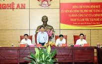 Phó Thủ tướng Vương Đình Huệ làm việc với lãnh đạo tỉnh Nghệ An