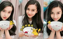 Angelababy lộ diện lần đầu tiên sau khi sinh con