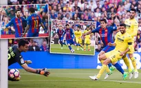 Barcelona 4-1 Villarreal: Messi, Neymar, Suarez cùng nhau toả sáng, Barca dẫn đầu La Liga