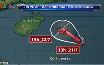 Vùng áp thấp trên Biển Đông mạnh lên thành áp thấp nhiệt đới