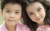 Cặp mẫu nhí song Bảo đáng yêu trong bộ hình nhân ngày 20/11