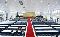 Không khí làm việc bên trong Trung tâm báo chí Quốc tế APEC 2017
