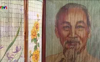Độc đáo nghệ thuật vẽ tranh Bác Hồ trên trúc