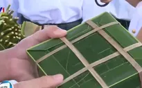Bánh chưng gói bằng lá bàng vuông, lá dứa ở Trường Sa