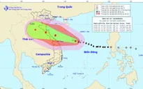 Trưa chiều 15/9, bão số 10 đi vào đất liền các tỉnh từ Nghệ An đến Quảng Trị