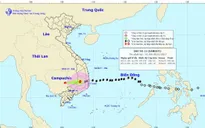 Tâm bão số 12 đã ở trên khu vực Nam Tây Nguyên