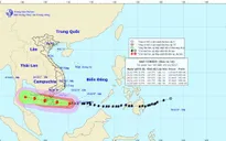 Bão Tembin giật cấp 14, cách Côn Đảo khoảng 330km về phía Tây