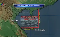 Cường độ bão số 11 giảm xuống cấp 9 - 10, giật cấp 13