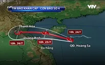 Chiều tối 25/7, bão số 4 khả năng sẽ đi vào đất liền khu vực Bắc miền Trung