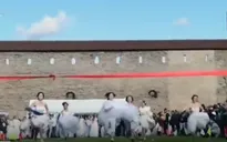 Cuộc thi chạy giành nhẫn kim cương của các cô dâu Estonia