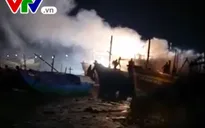 Quảng Bình: Cháy 4 tàu cá trong đêm