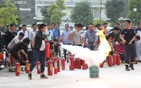Đài THVN tổ chức thực hành nghiệp vụ, kỹ năng, diễn tập phòng cháy chữa cháy 2017