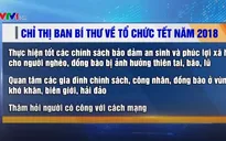 Chỉ thị của Ban Bí thư về tổ chức Tết năm 2018