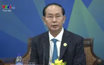 Chủ tịch nước Trần Đại Quang phát biểu tại phiên Đối thoại giữa các nhà lãnh đạo kinh tế APEC với Hội đồng tư vấn kinh doanh APEC