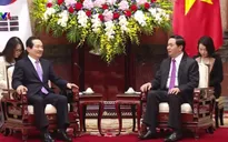 Chủ tịch nước Trần Đại Quang tiếp Chủ tịch Quốc hội Hàn Quốc