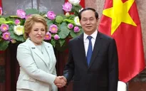 Chủ tịch nước Trần Đại Quang tiếp Chủ tịch Hội đồng Liên bang Nga