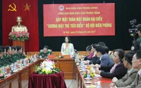 Đồng chí Trương Thị Mai gặp mặt gương mặt trẻ tiêu biểu Bộ đội Biên phòng