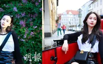 Để chồng con ở nhà, Angelababy một mình đi Czech, chụp ảnh đẹp như nữ sinh