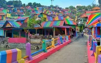 Khu ổ chuột biến thành "làng cầu vồng" tuyệt đẹp ở Indonesia