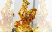 Độc đáo công nghệ đúc gà bằng vàng ròng trong dịp Tết Đinh Dậu