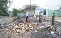 Bình Dương phát hiện doanh nghiệp đổ xỉ sắt thép nguy hại ra môi trường