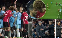 Derby Manchester: Fellaini nhận thẻ đỏ, MU chia điểm trước Man City