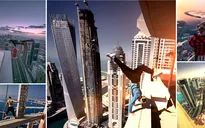 Thót tim với những màn nhào lộn trên cao ốc