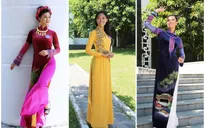Dàn thí sinh Hoa hậu Hữu nghị ASEAN duyên dáng với áo dài thướt tha