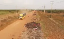 Sẽ tịch thu phương tiện đổ trộm rác thải trên tỉnh lộ Long An