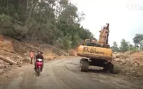 Đèo Khánh Lê nối Nha Trang - Đà Lạt tiếp tục có nguy cơ sạt lở