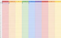 Mẹo biến trang tính Google Sheet thành bảng màu cầu vồng