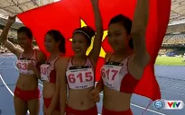 VIDEO SEA Games 29: Vượt qua Thái Lan, điền kinh Việt Nam giành HCV chạy tiếp sức 4x100m nữ