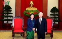 Tổng Bí thư Nguyễn Phú Trọng tiếp Đoàn Đại biểu Ban Đối ngoại Trung ương Lào